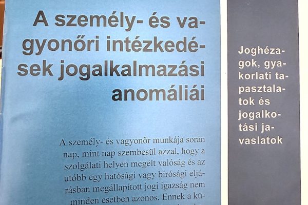 Vagyonőr intézkedés-anomáliák – kiadvány