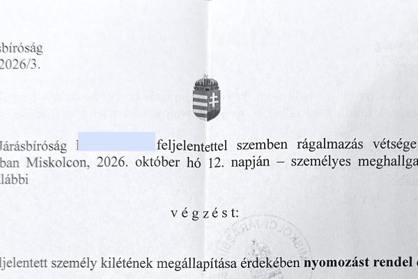 Büntetőeljárást indítottunk