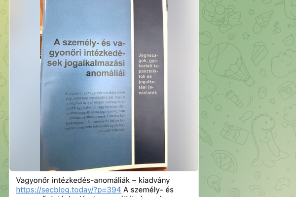 TELEGRAM csatornát indítottunk